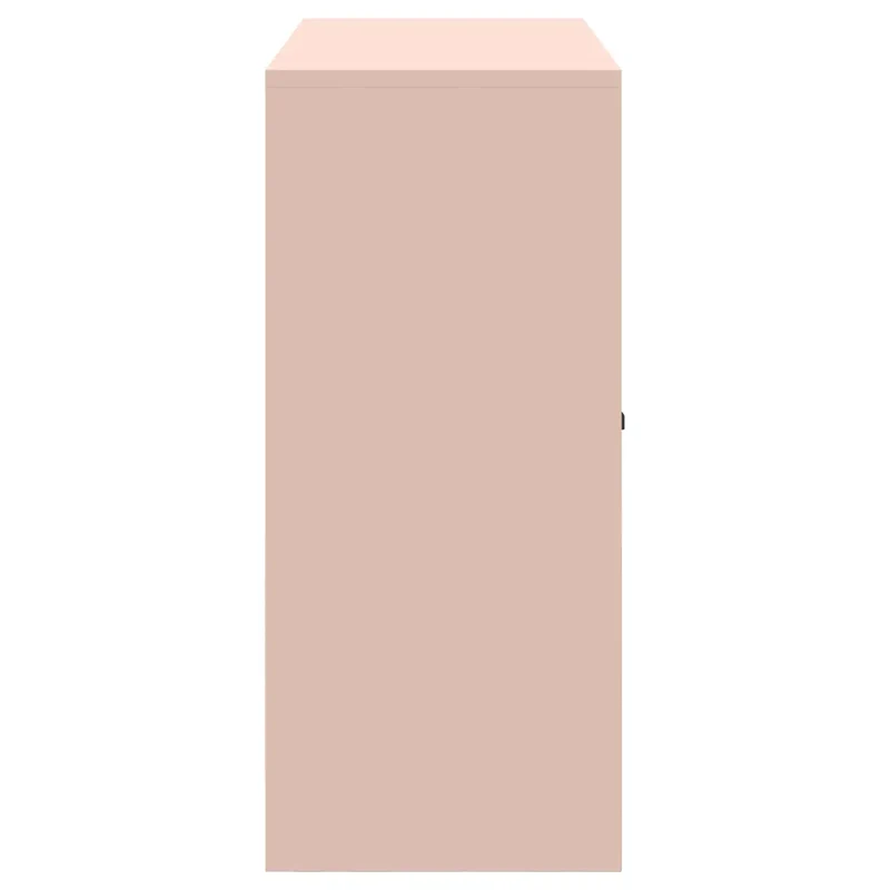 Armoire de rangement moderne polyvalente 90 x 40 x 90 cm portes verrouillables style industriel en acier rose 02_0054816