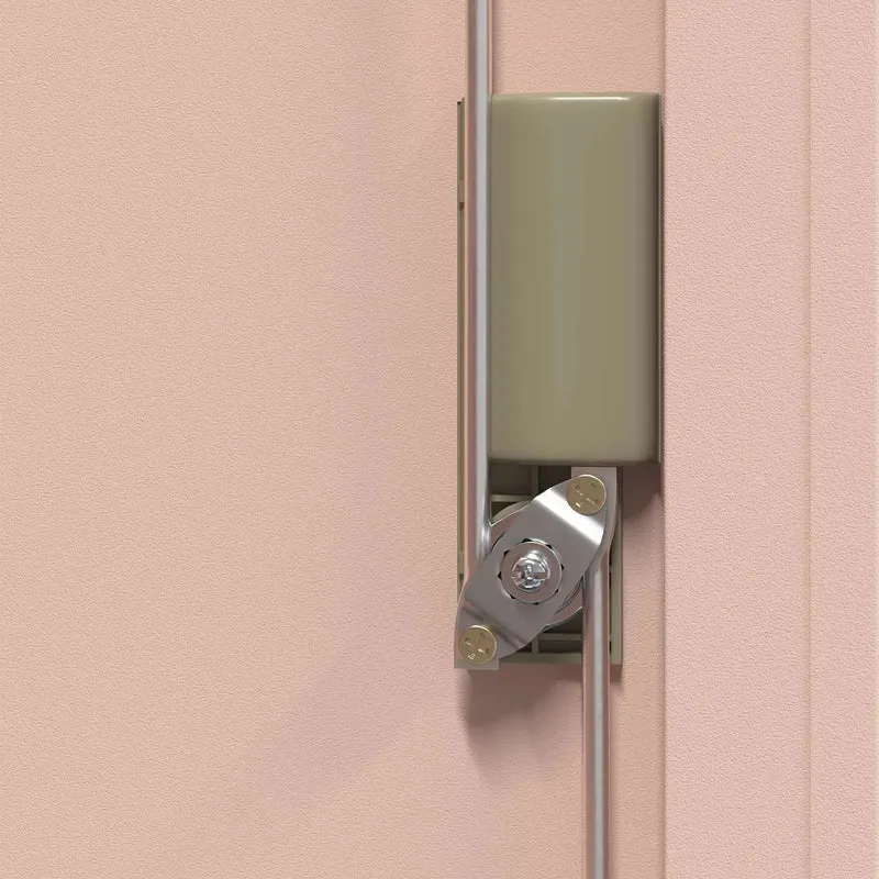 Armoire de rangement moderne polyvalente 90 x 40 x 90 cm portes verrouillables style industriel en acier rose 02_0054816