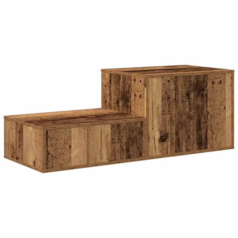 Lot de 2 armoires de rangement modernes minimalistes 103 x 41 x 40 cm en bois d'ingénierie bois ancien 02_0052132