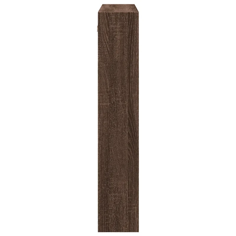 Armoire murale flottante gain de place rangement pratique 80 x 15 x 80 cm en bois d'ingénierie marron 02_0050526
