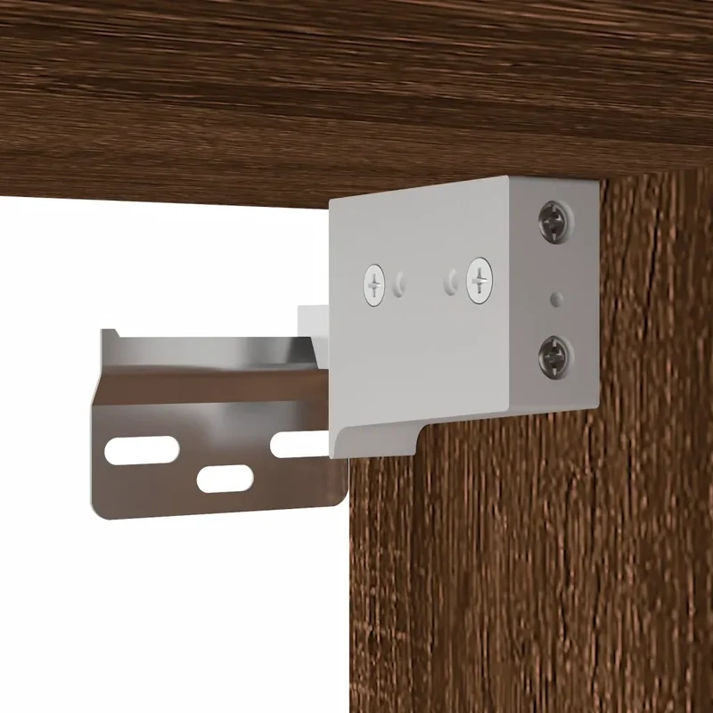 Armoire murale flottante gain de place rangement pratique 80 x 15 x 80 cm en bois d'ingénierie marron 02_0050526