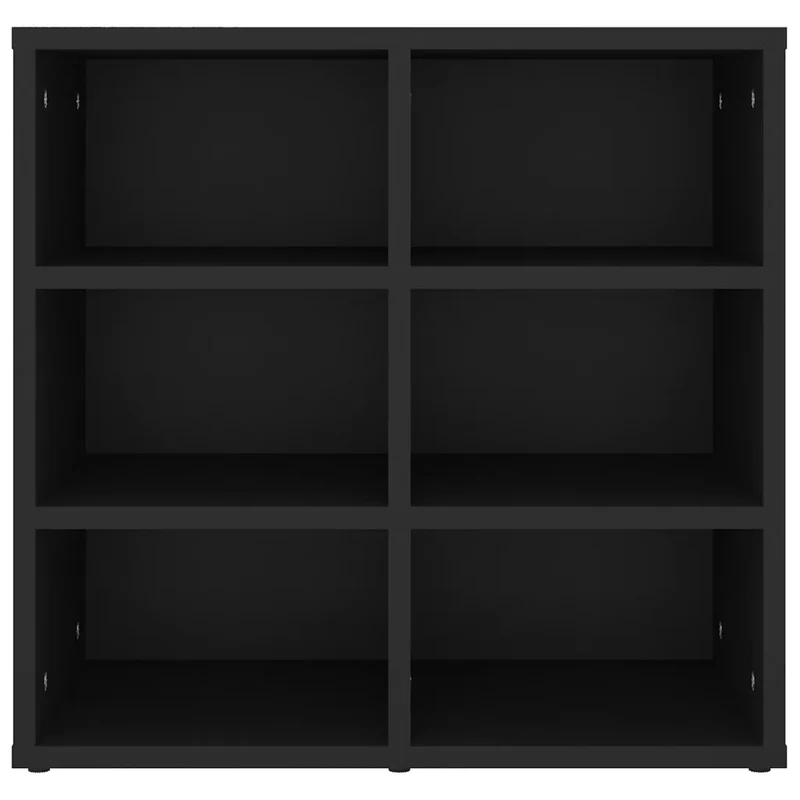 Armoire à chaussures noire 52,5 x 30 x 50 cm rangement pratique design élégant en bois d'ingénierie noir 02_0047939