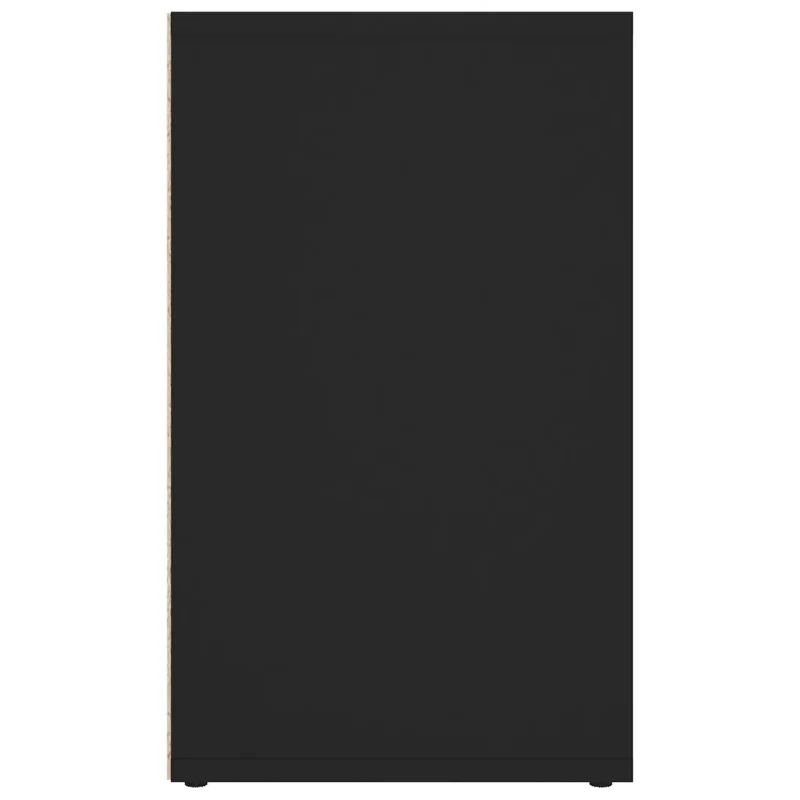 Armoire à chaussures noire 52,5 x 30 x 50 cm rangement pratique design élégant en bois d'ingénierie noir 02_0047939