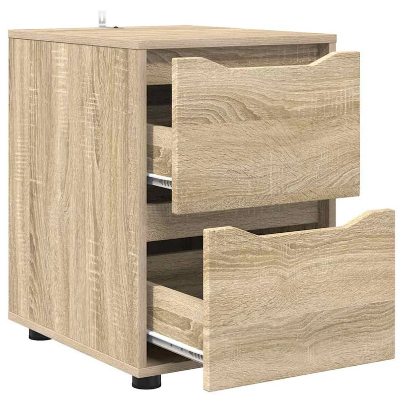 Armoire de rangement minimale avec tiroirs 40 x 48 x 57 cm en bois d'ingénierie chêne sonoma 02_0054613