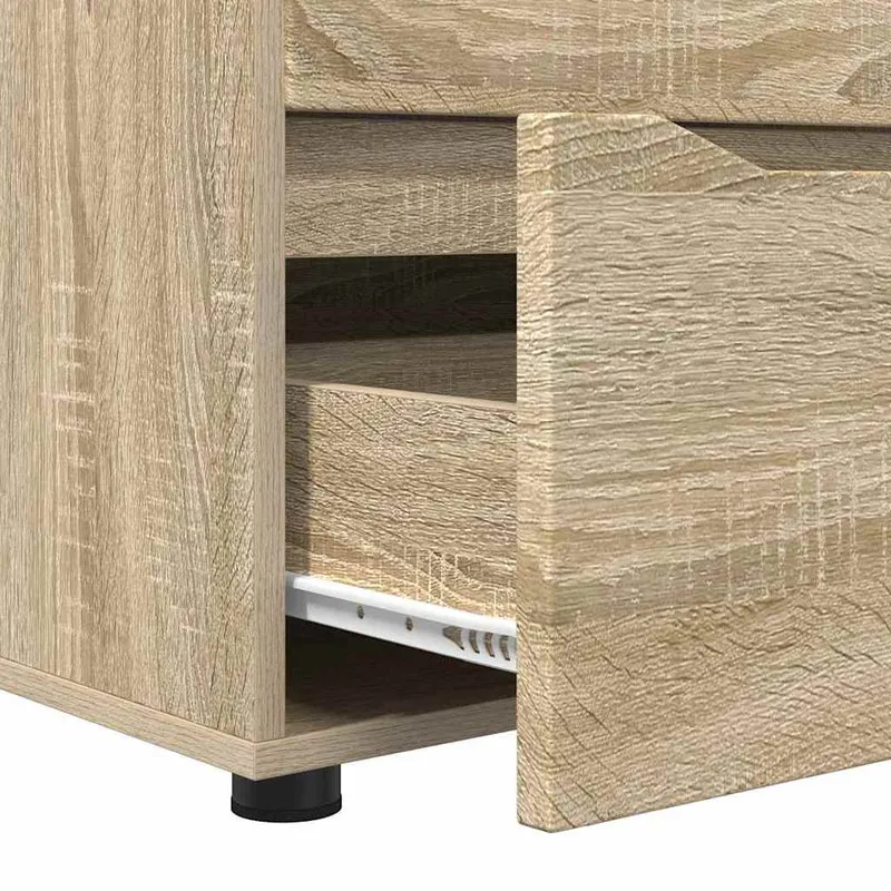 Armoire de rangement minimale avec tiroirs 40 x 48 x 57 cm en bois d'ingénierie chêne sonoma 02_0054613