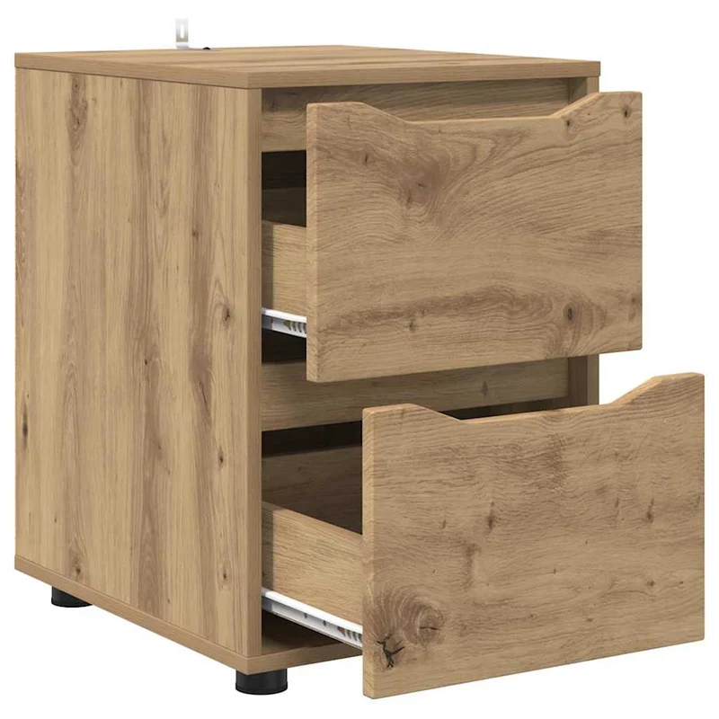 Armoire de rangement fonctionnelle minimaliste 40 x 48 x 57 cm en bois d'ingénierie chêne artisanal 02_0054620