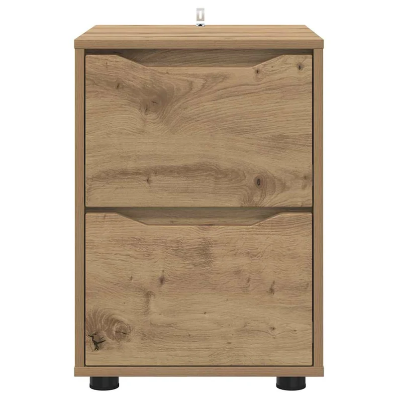 Armoire de rangement fonctionnelle minimaliste 40 x 48 x 57 cm en bois d'ingénierie chêne artisanal 02_0054620