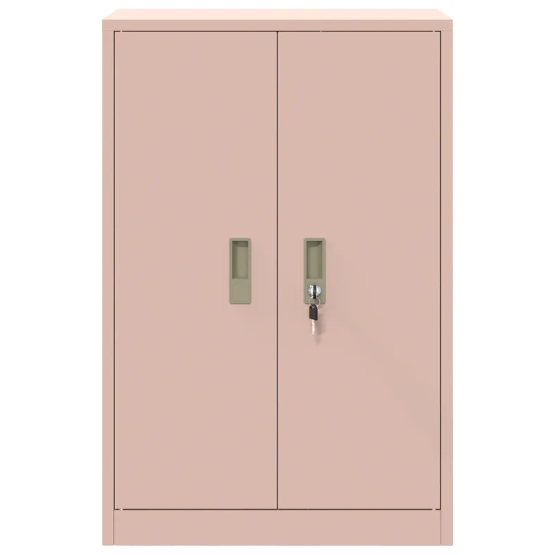 Armoire de rangement moderne design industriel 60 x 40 x 90 cm grande capacité de stockage en acier laminé à froid rose 02_0054852