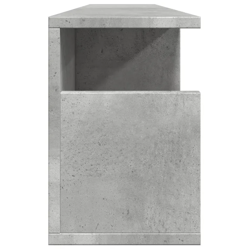 Armoire murale flottante pratique gain de place 100 x 20 x 30 cm en bois d'ingénierie gris béton 02_0050572