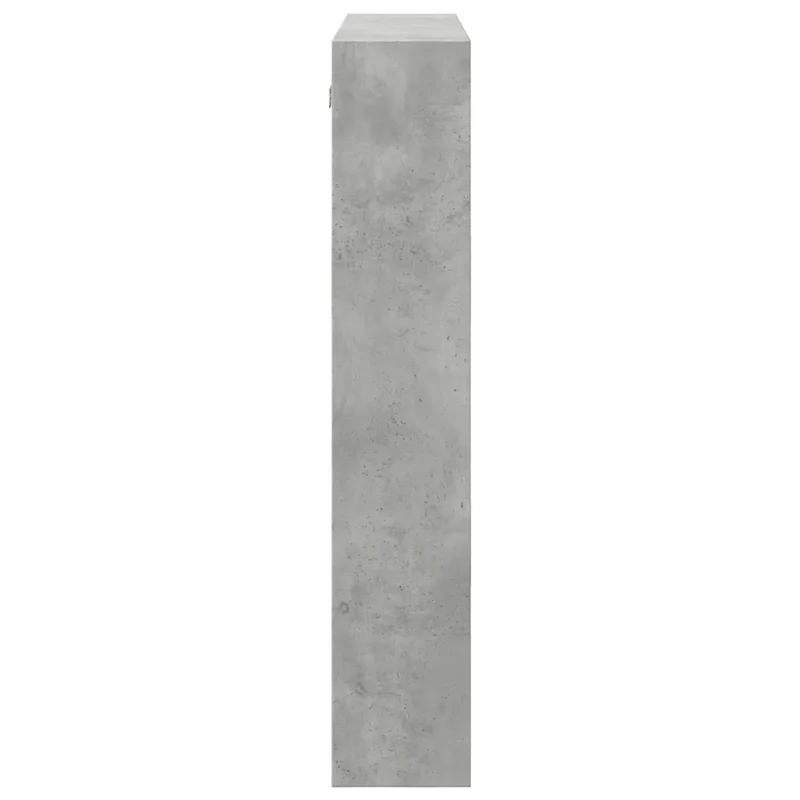 Armoire murale flottante rangement gain de place 80 x 15 x 80 cm en bois d'ingénierie gris béton 02_0050524