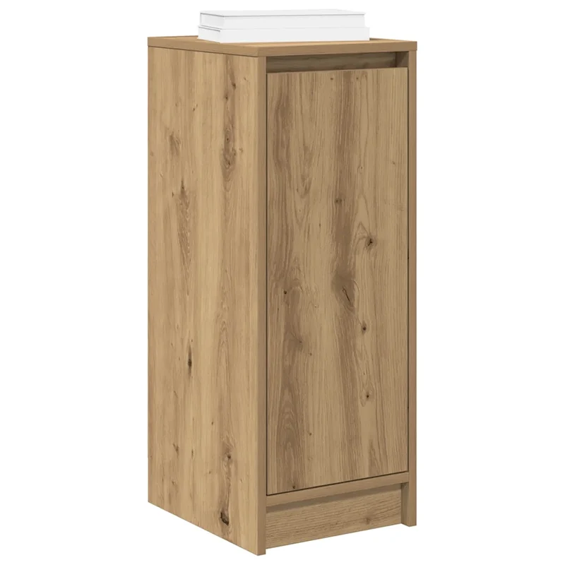 Armoire à chaussures bois d'ingénierie avec portes 29,5 x 34 x 76 cm style moderne rangement en bois chêne artisanal 02_0051768
