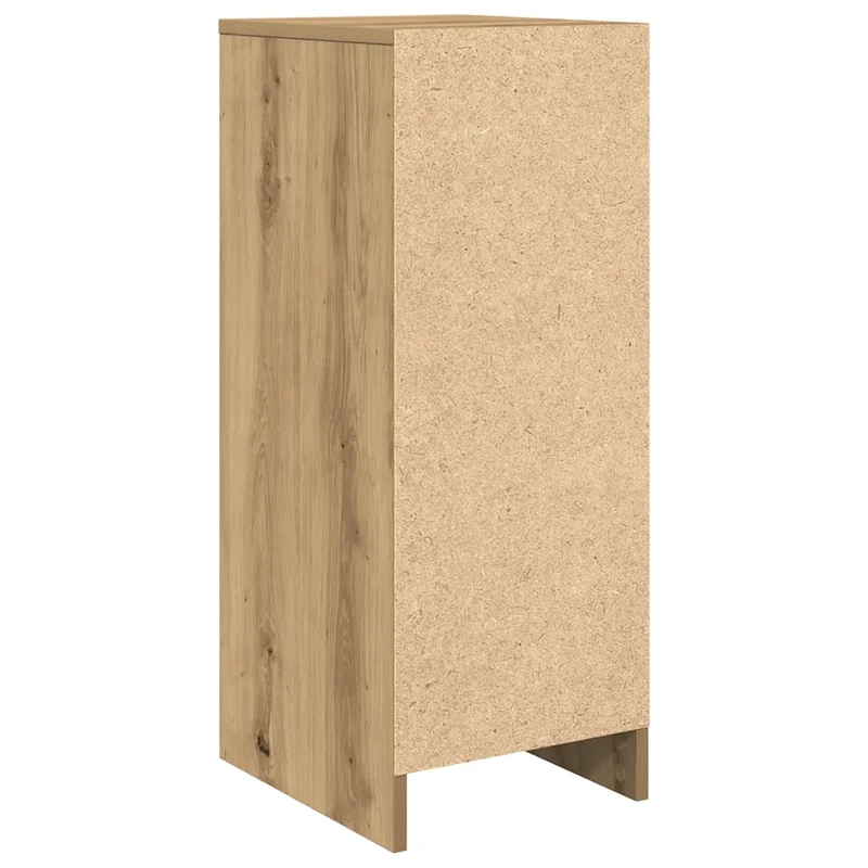 Armoire à chaussures bois d'ingénierie avec portes 29,5 x 34 x 76 cm style moderne rangement en bois chêne artisanal 02_0051768
