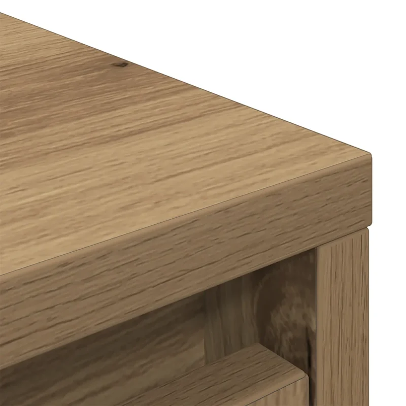 Armoire à chaussures bois d'ingénierie avec portes 29,5 x 34 x 76 cm style moderne rangement en bois chêne artisanal 02_0051768