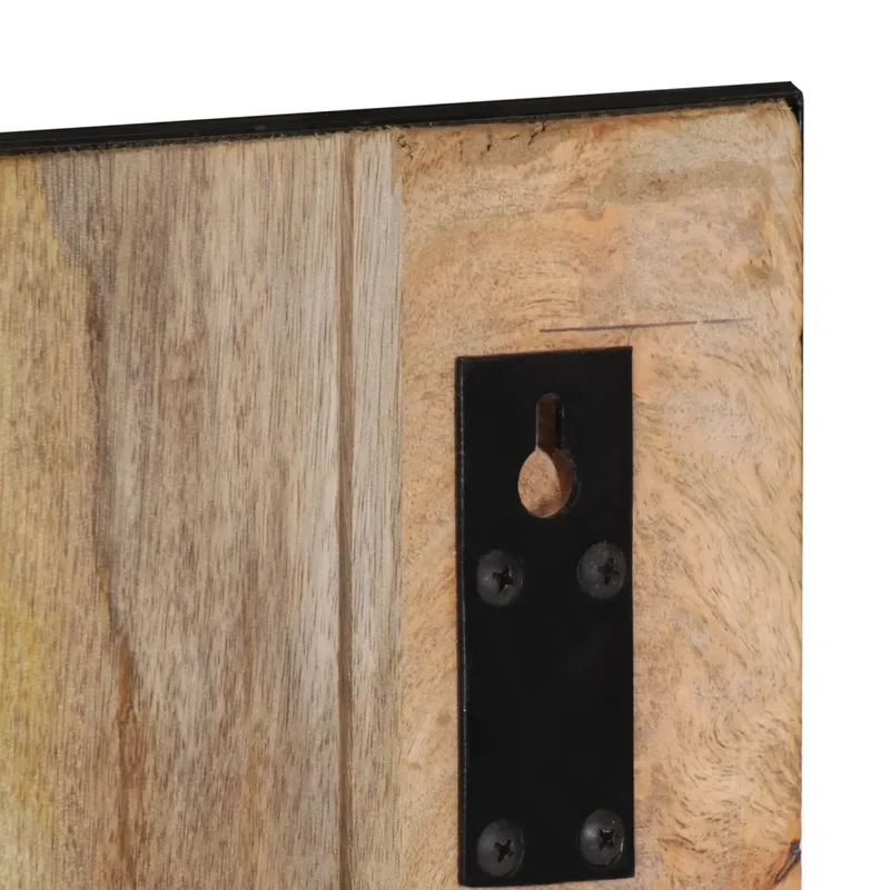 Porte-manteau mural décoratif design scandinave 35 x 8 x 110 cm avec 4 crochets en bois de manguier brut 02_0047360