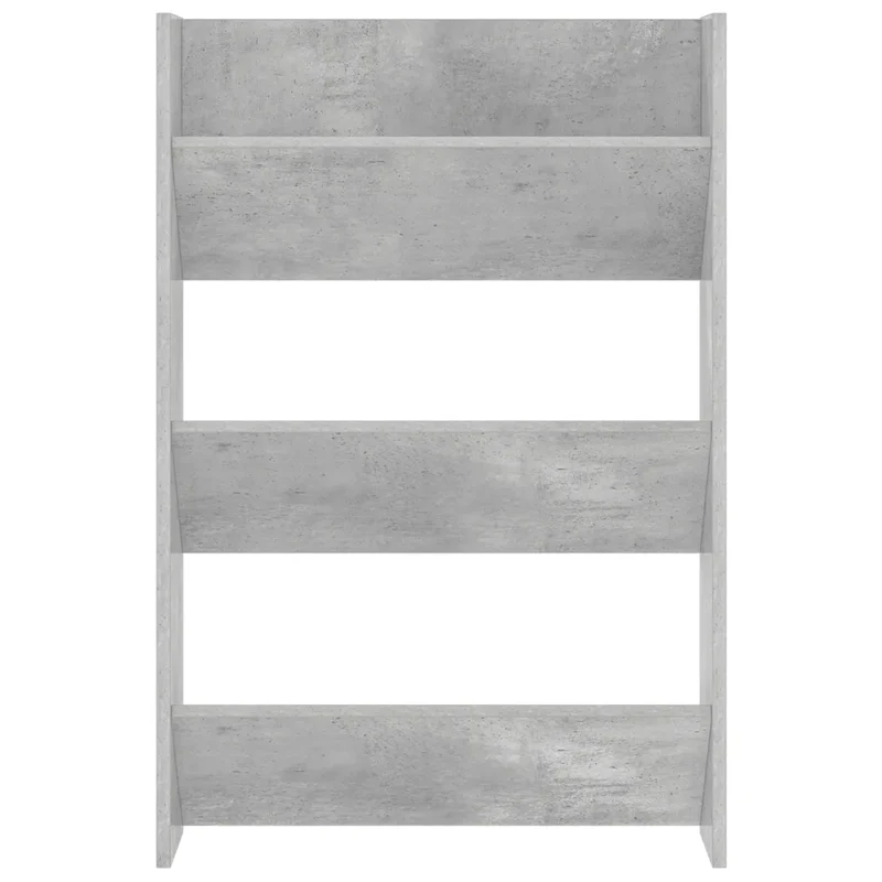 Armoire à chaussures murale moderne design épuré 60 x 18 x 90 cm gain de place en aggloméré gris béton 02_0047898