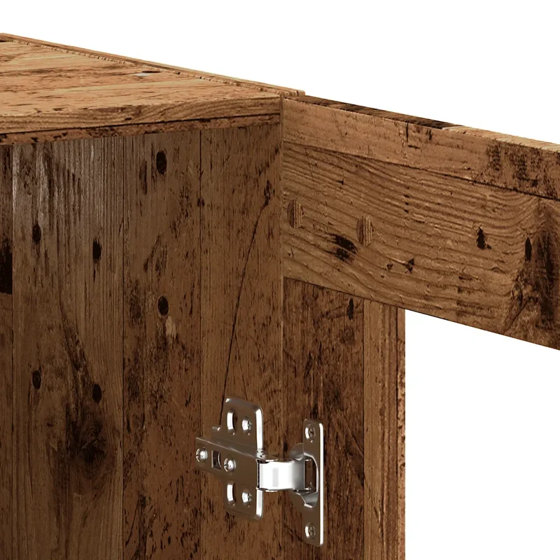 Armoire murale vintage design pratique rangement espace optimisé 69,5 x 34 x 90 cm en bois vieux 02_0051150