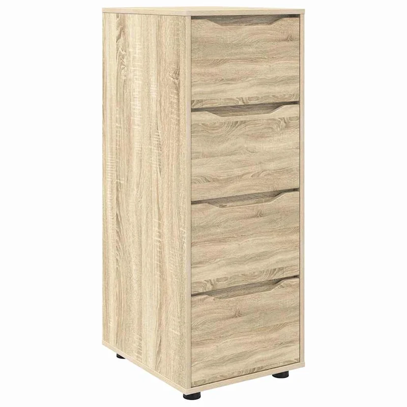 Armoire de rangement minimaliste avec tiroirs 40 x 48 x 105 cm en bois d'ingénierie chêne sonoma 02_0054653
