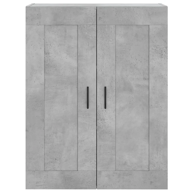 Lot de 2 armoires murales rangement polyvalent 69,5 x 34 x 90 cm en bois d'ingénierie gris béton 02_0055487