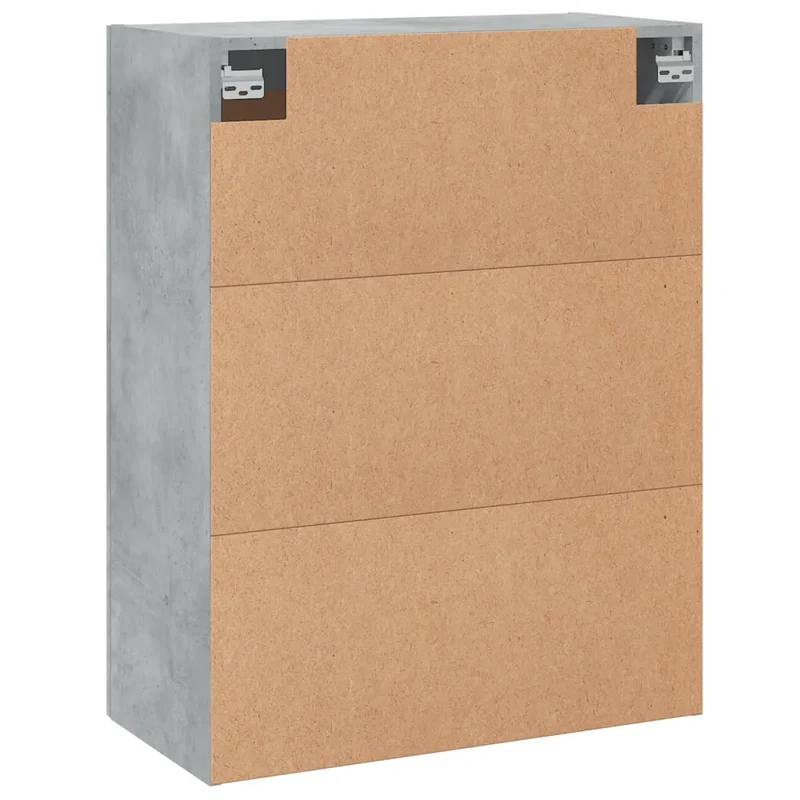 Lot de 2 armoires murales rangement polyvalent 69,5 x 34 x 90 cm en bois d'ingénierie gris béton 02_0055487