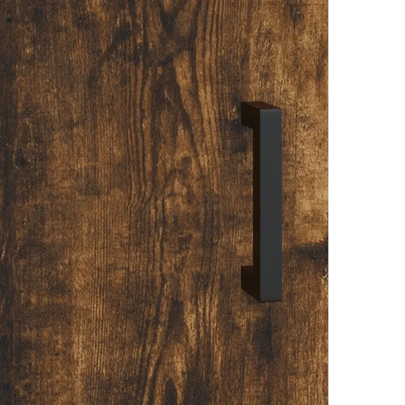 Armoire murale pratique avec grand espace de rangement pour déco moderne 60 x 31 x 70 cm en bois d'ingénierie chêne fumé 02_0048768