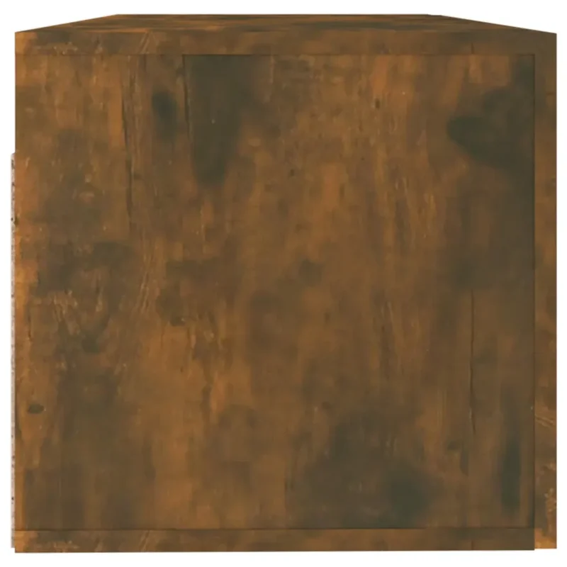 Armoire murale flottante pratique rangement 100 x 36,5 x 35 cm design moderne en bois d'ingénierie chêne fumé 02_0048351