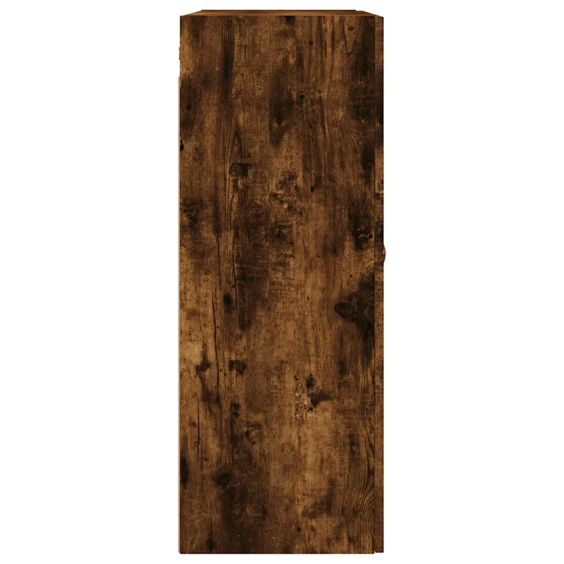 Lot de 2 armoires murales élégantes design pratique rangement 69,5 x 34 x 90 cm en bois d'ingénierie chêne fumé 02_0055346