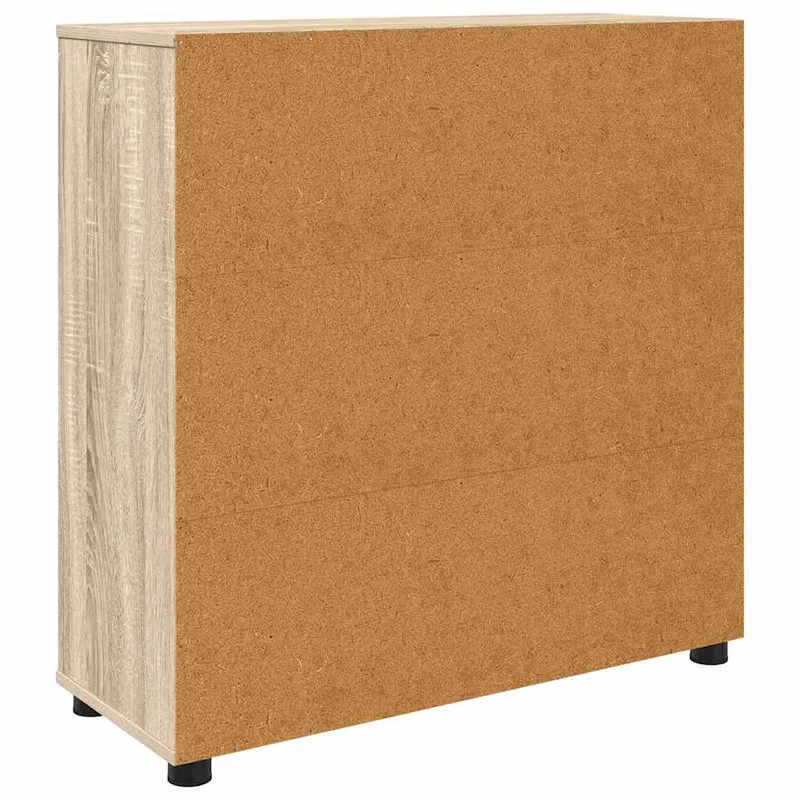 Armoire de rangement moderne avec tiroirs 80 x 31 x 81 cm en bois d'ingénierie chêne sonoma 02_0054623