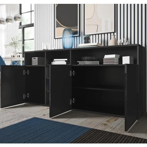 Buffet couleur noir - 150 X 72 cm - Caribo