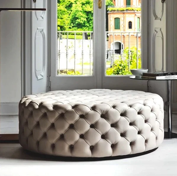 Pouf LAYLA – Prestige Capitonnée & Design Circulaire XL