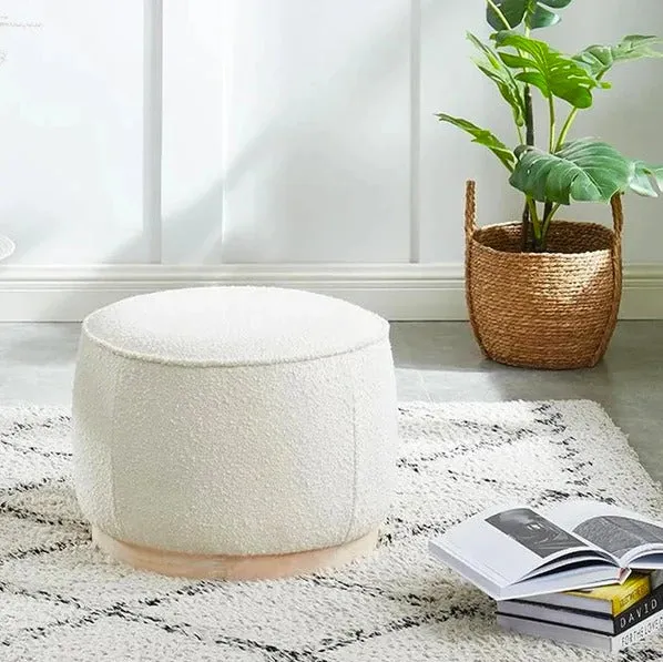 Pouf ANDRYA – Confort Minimaliste & Finition Bouclette