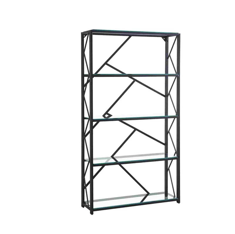 Étagère bibliothèque noir en verre - Ilea
