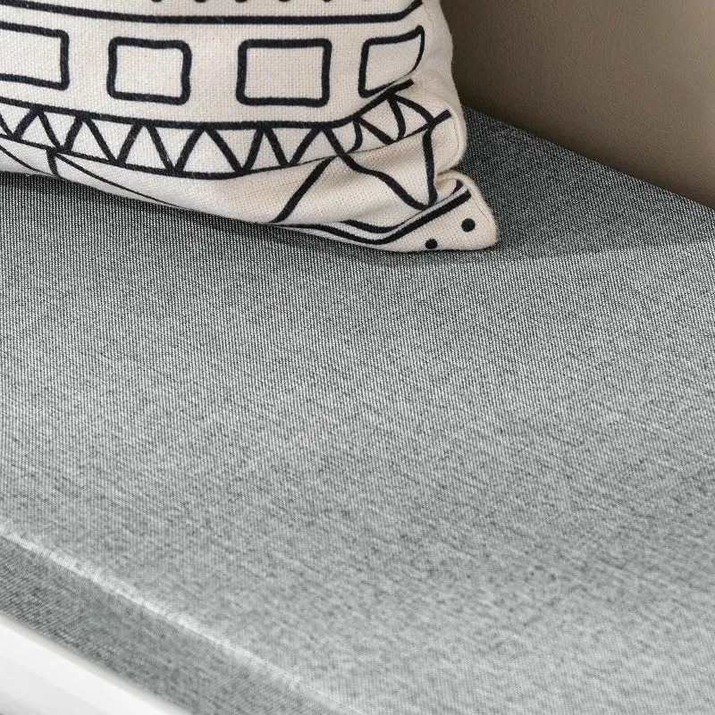 Banc à Chaussures Design Scandinave Blanc | Assise Confort avec Rangement Coulissant