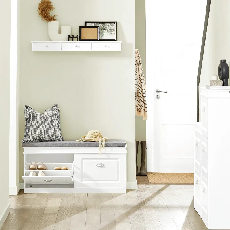 Banc à Chaussures au Design Scandinave | Assise et Rangement Compact