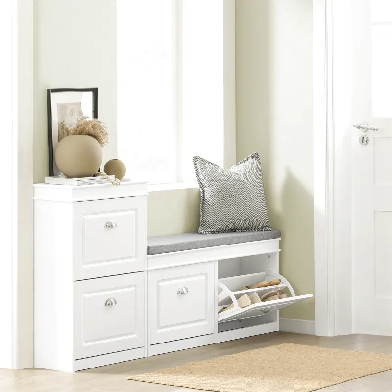 Banc à Chaussures au Design Scandinave | Assise et Rangement Compact
