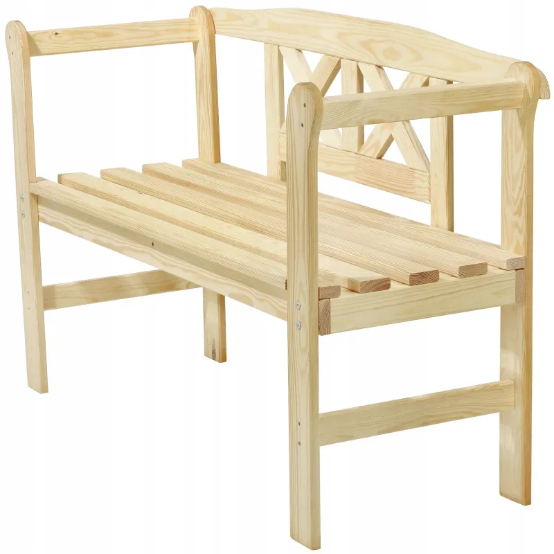 Banc de Jardin Classique en Bois de Pin | Assise Conviviale