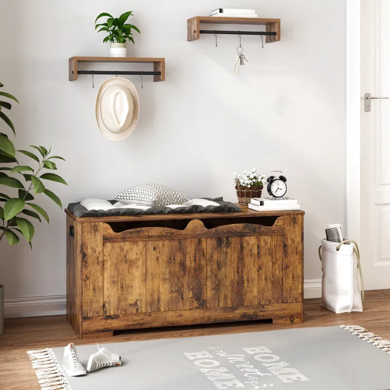 Banc Coffre de Rangement Minimaliste en Bois | Design Épuré