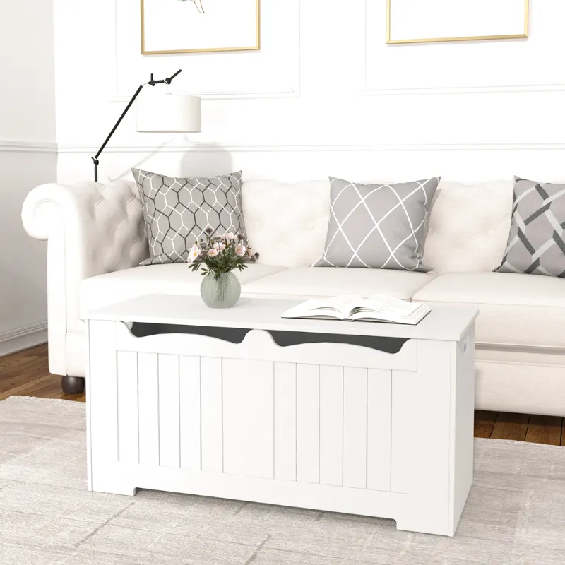 Banc Coffre de Rangement Minimaliste en Bois | Design Épuré