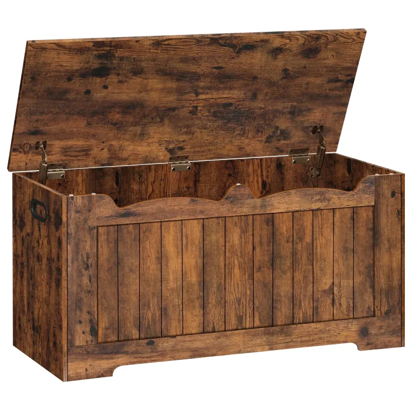 Banc Coffre de Rangement Minimaliste en Bois | Design Épuré