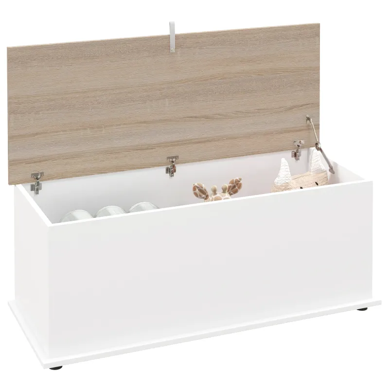 Banc Coffre Bois Moderne | Assise Solide et Grand Espace de Rangement