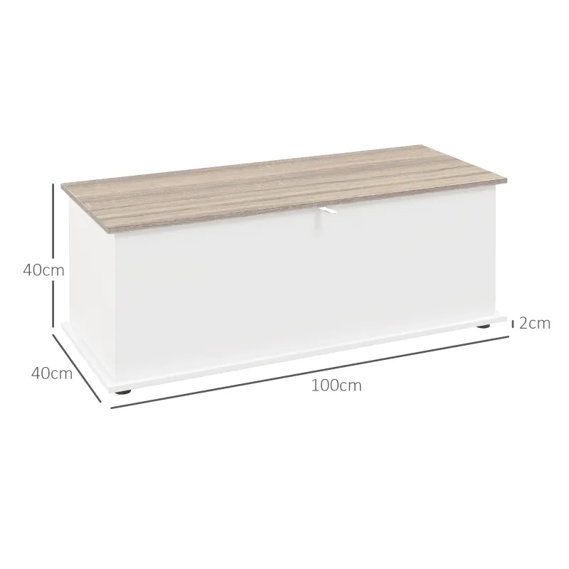 Banc Coffre Bois Moderne | Assise Solide et Grand Espace de Rangement