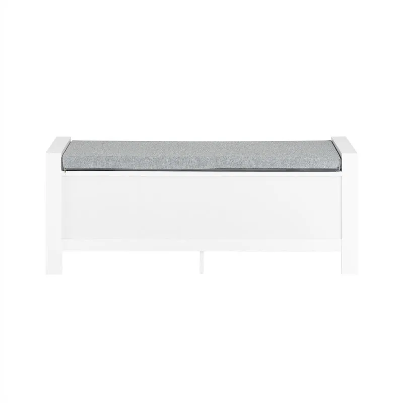 Banc d’Entrée Minimaliste Blanc | Design Scandinave avec Assise et Rangement