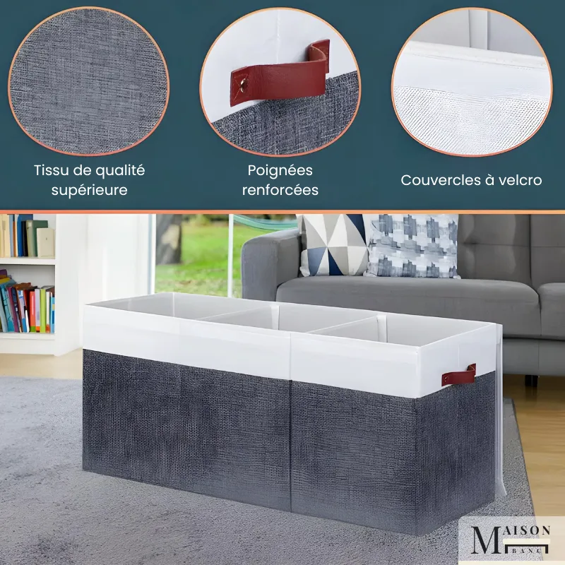 Banc Coffre de Rangement Enfant Pliable avec Couvercle | Design Scandinave Moderne