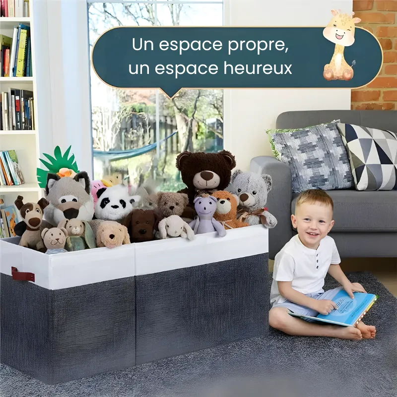 Banc Coffre de Rangement Enfant Pliable avec Couvercle | Design Scandinave Moderne