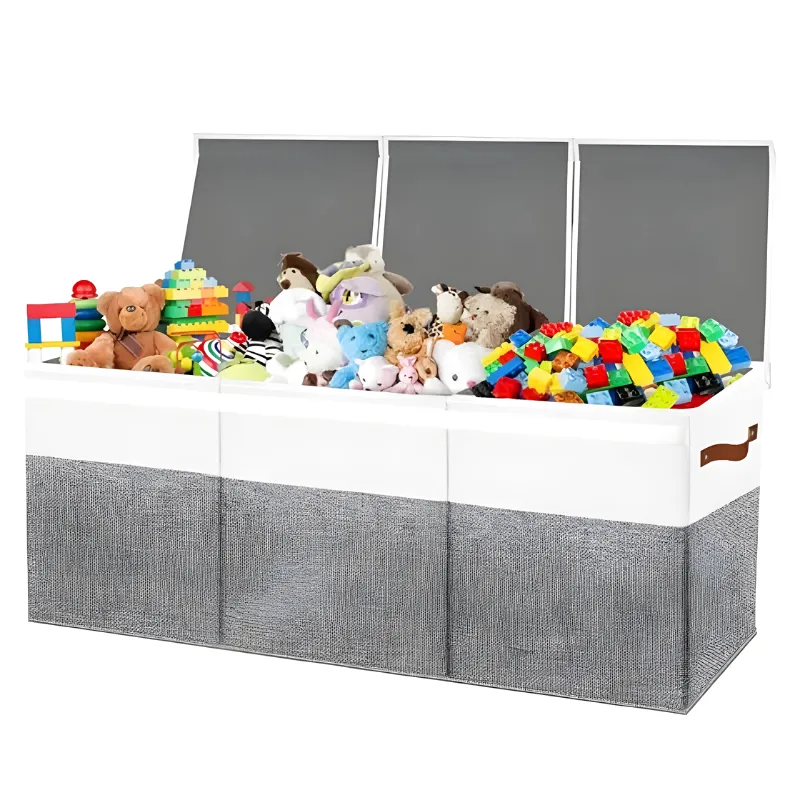 Banc Coffre de Rangement Enfant Pliable avec Couvercle | Design Scandinave Moderne