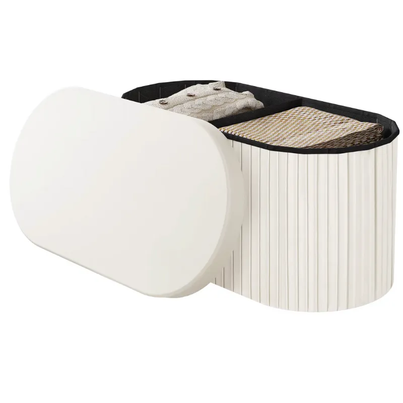 Banc Coffre Velours avec Rangement Pliable | Moderne et Décoratif