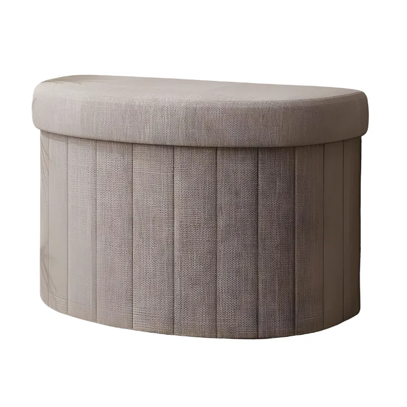 Banc Coffre de Rangement en Demi-Cercle | Design Épuré et Décoratif