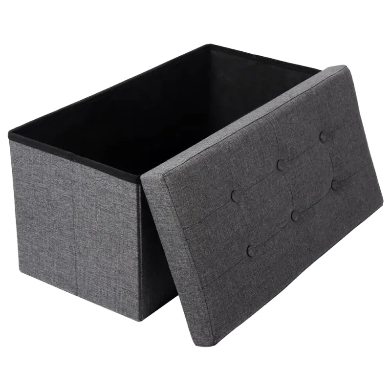 Banc Coffre Pliable avec Assise Capitonnée | Style Ottoman Design