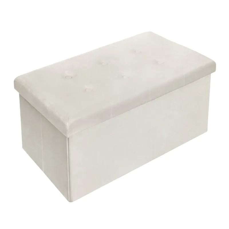 Banc Coffre Pliable avec Assise Capitonnée | Style Ottoman Design