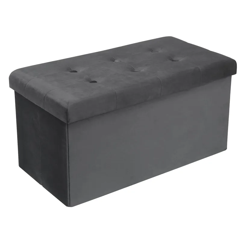 Banc Coffre Pliable avec Assise Capitonnée | Style Ottoman Design