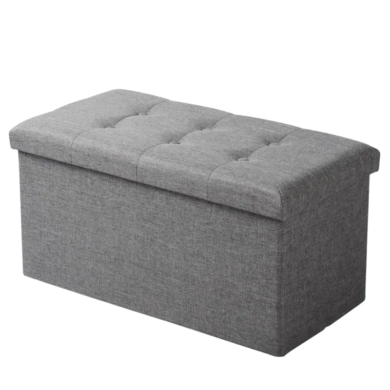 Banc Coffre Pliable avec Assise Capitonnée | Style Ottoman Design